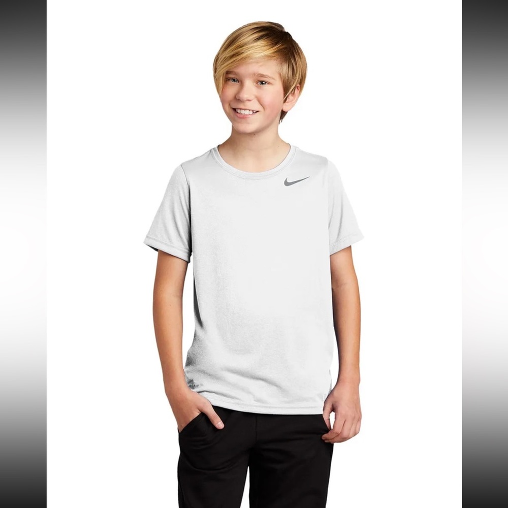 NWT Boys Nike Dri-Fit White Tee